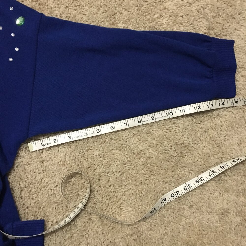Almost Famous Bejeweled Blue Angel Wing Sweater 3X Plus - Picture 16 of 16